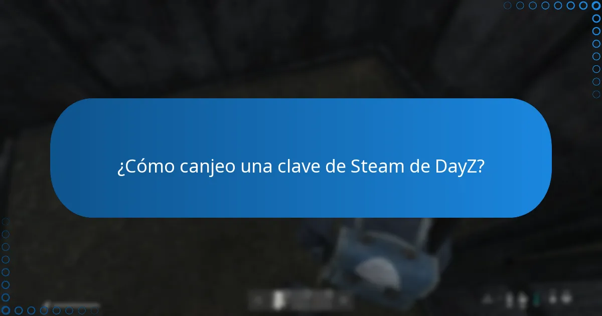 ¿Dónde puedo ingresar mi clave de Steam de DayZ?