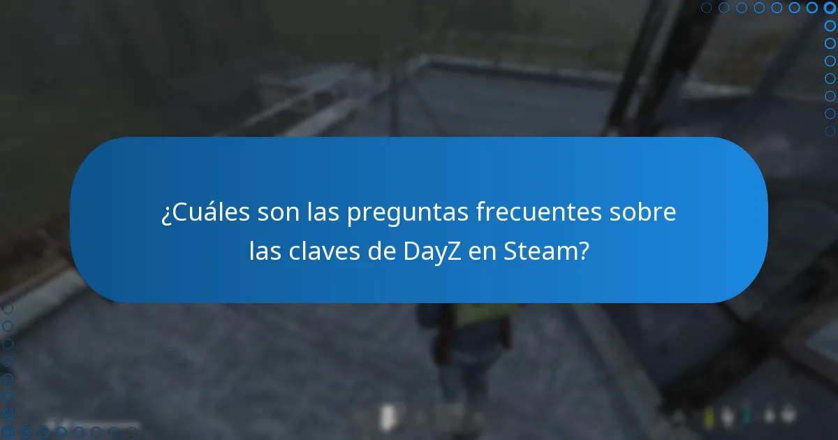¿Cuáles son las preguntas frecuentes sobre las claves de DayZ en Steam?