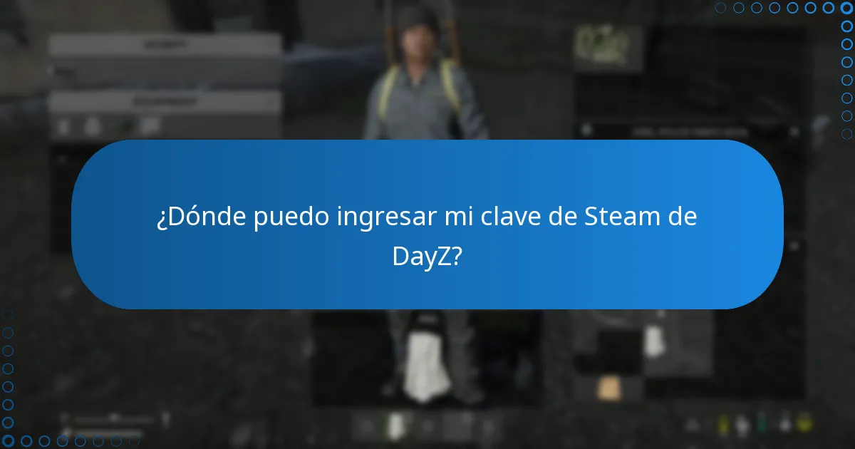 ¿Qué debo hacer si mi clave de Steam de DayZ no funciona?
