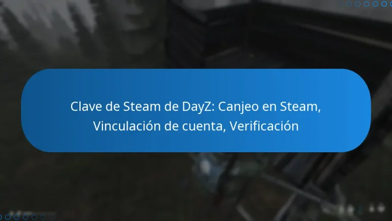 Clave de Steam de DayZ: Canjeo en Steam, Vinculación de cuenta, Verificación