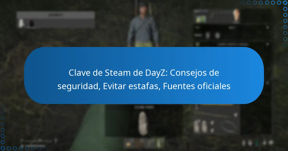 Clave de Steam de DayZ: Consejos de seguridad, Evitar estafas, Fuentes oficiales