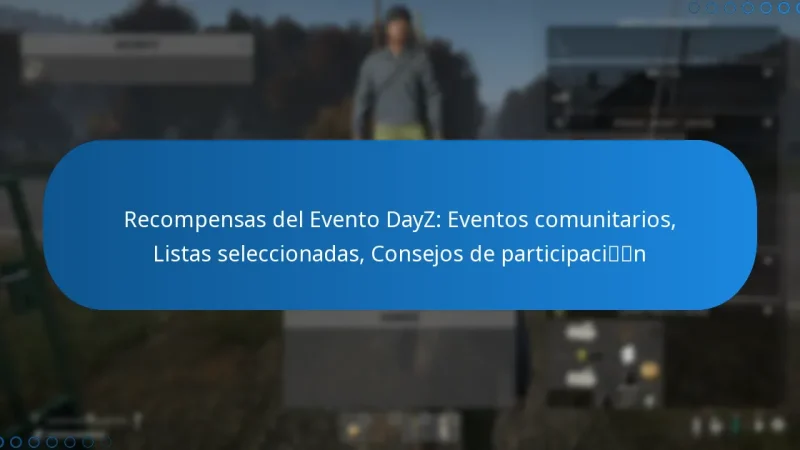 Recompensas del Evento DayZ: Eventos comunitarios, Listas seleccionadas, Consejos de participación